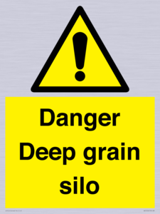 Danger Deep grain silo